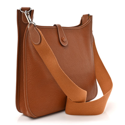 Hermes Taurillon Clemence Evelyne PM Gold 3 of 10