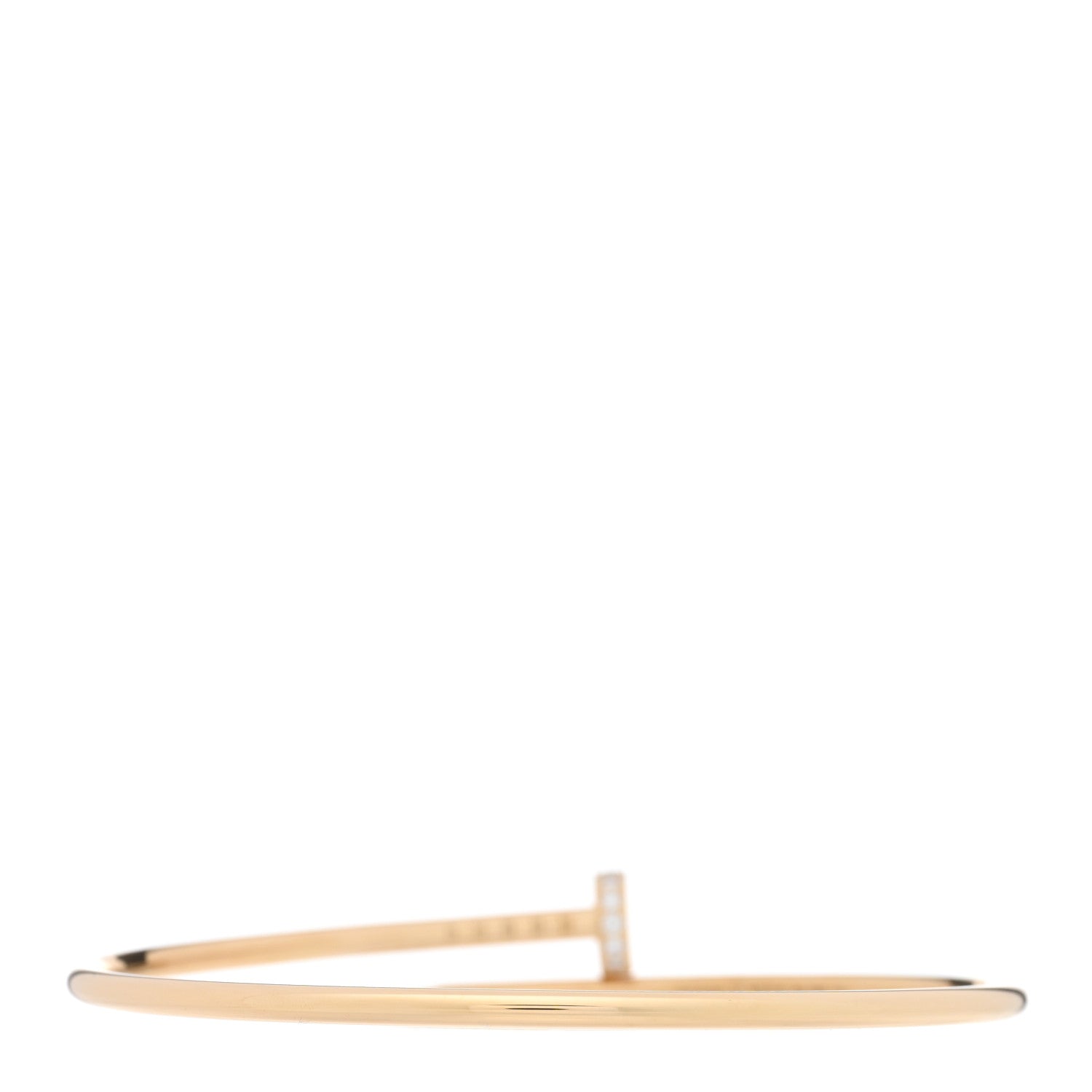 Cartier 18K Yellow Gold Diamond Small Juste Un Clou Bracelet 17 2 of 5