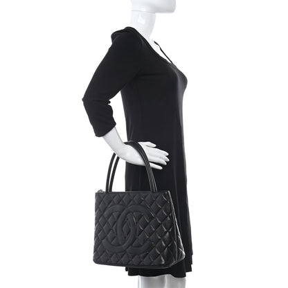 Chanel Caviar Quilted Medallion Tote Black 2 of 10