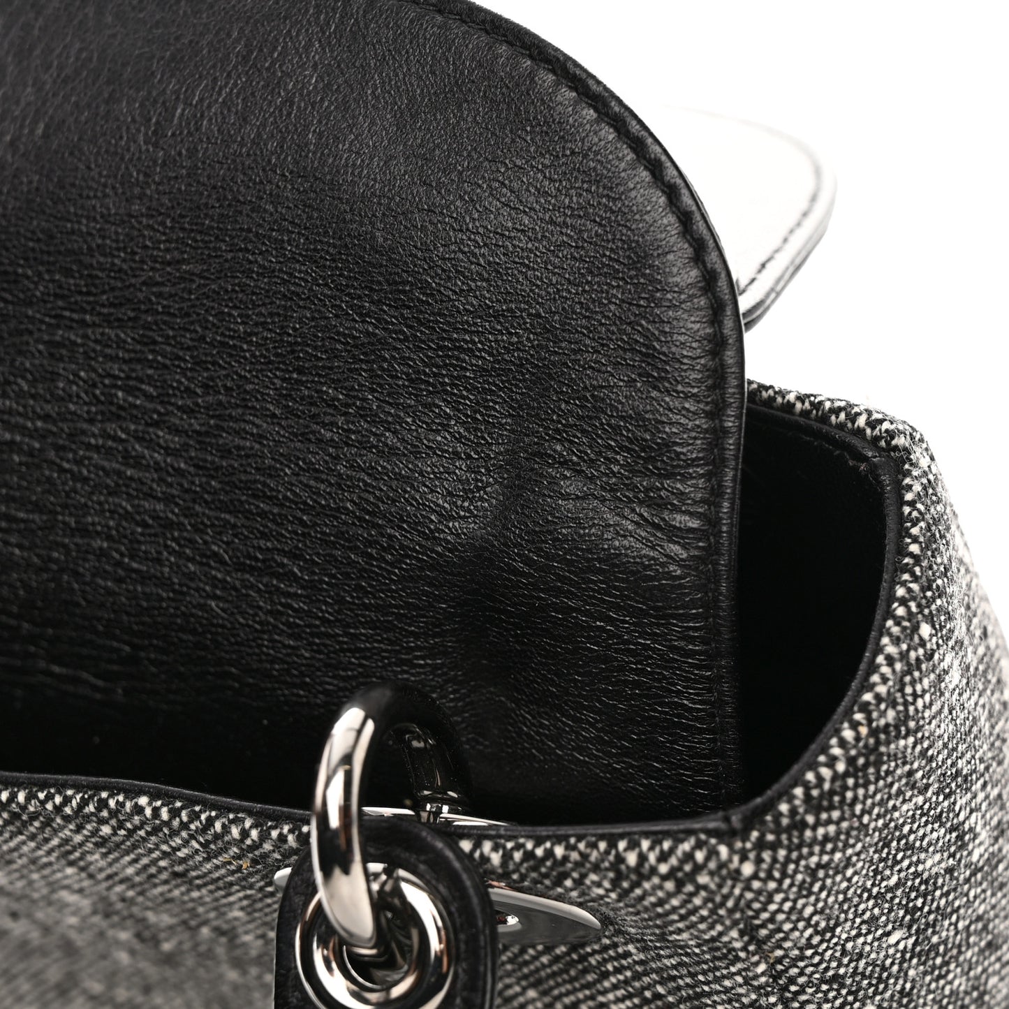 Tweed Mini Lady Dior Black