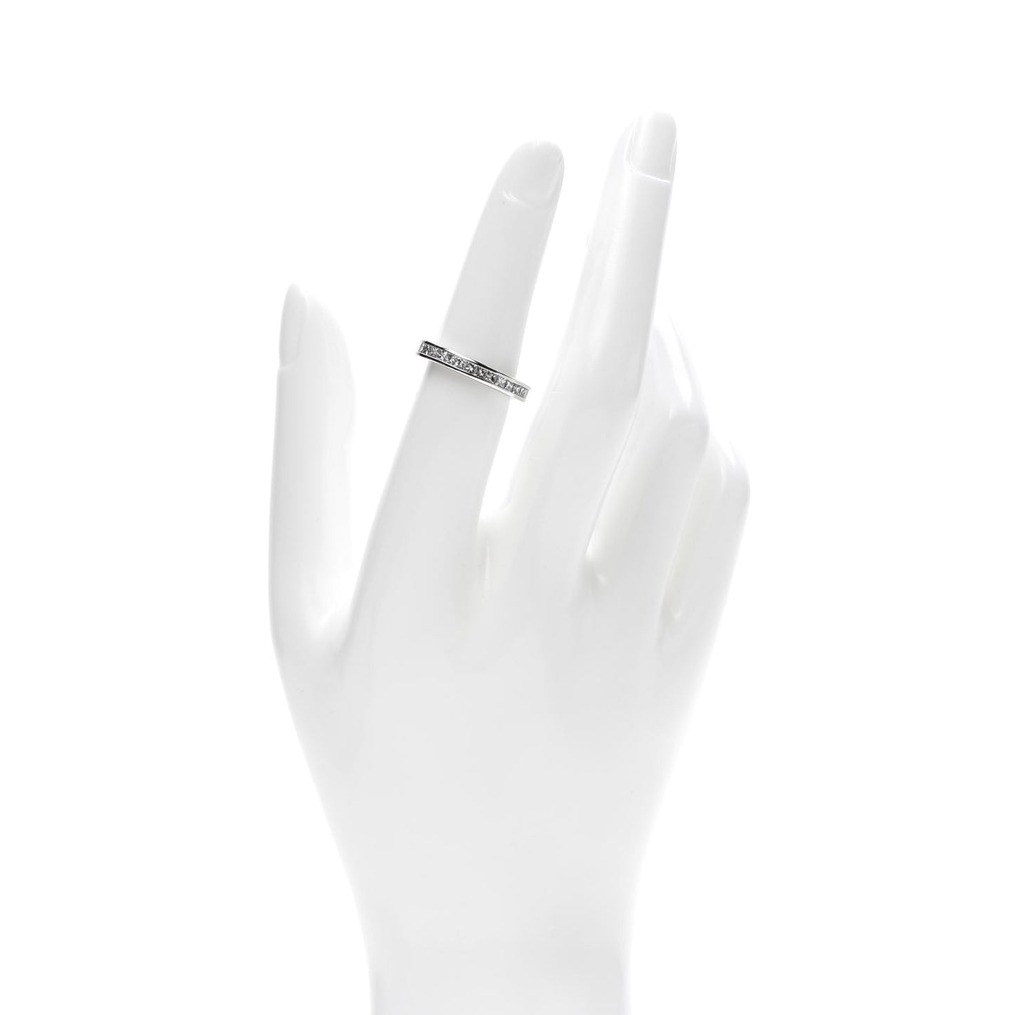 Platinum Diamond Channel Set Princess Wedding Band Ring 53 6.25