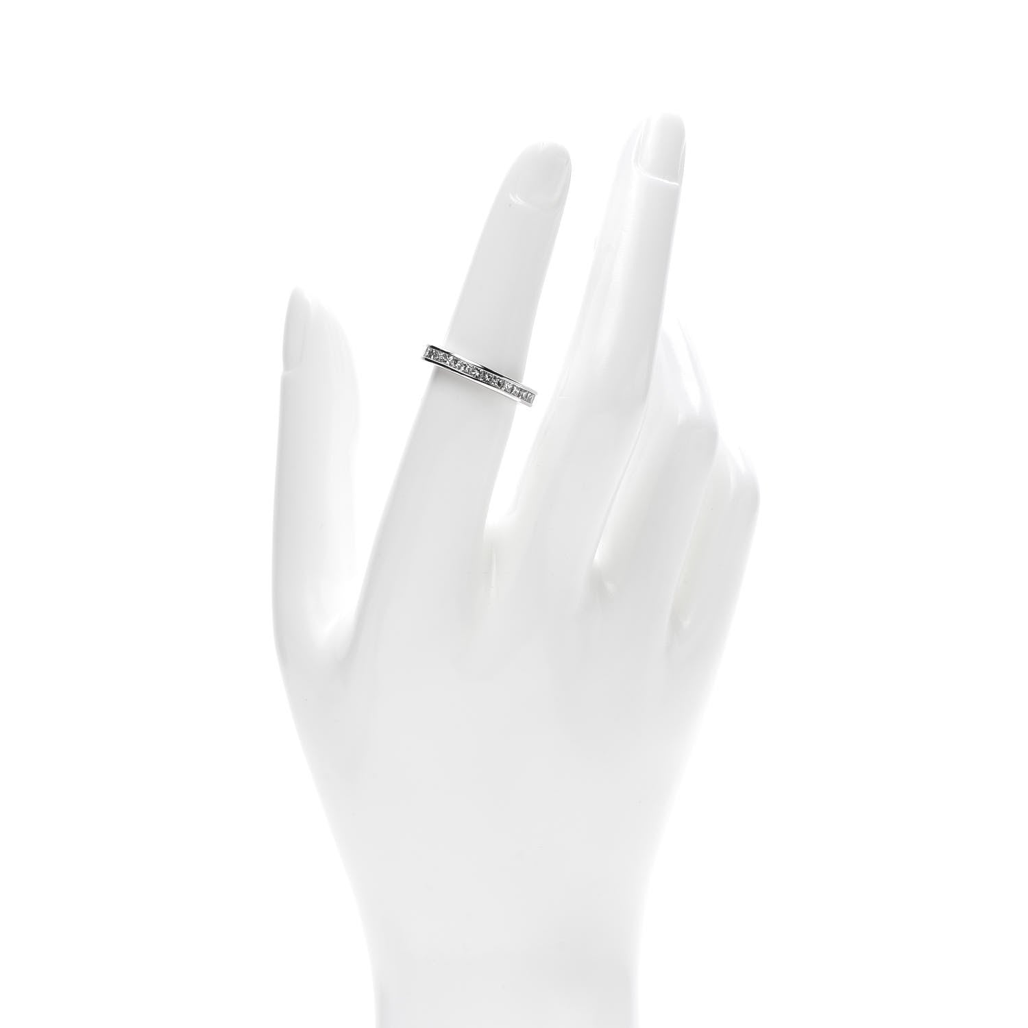 Harry Winston Platinum Diamond Channel Set Princess Wedding Band Ring 53 6.25 2 of 7