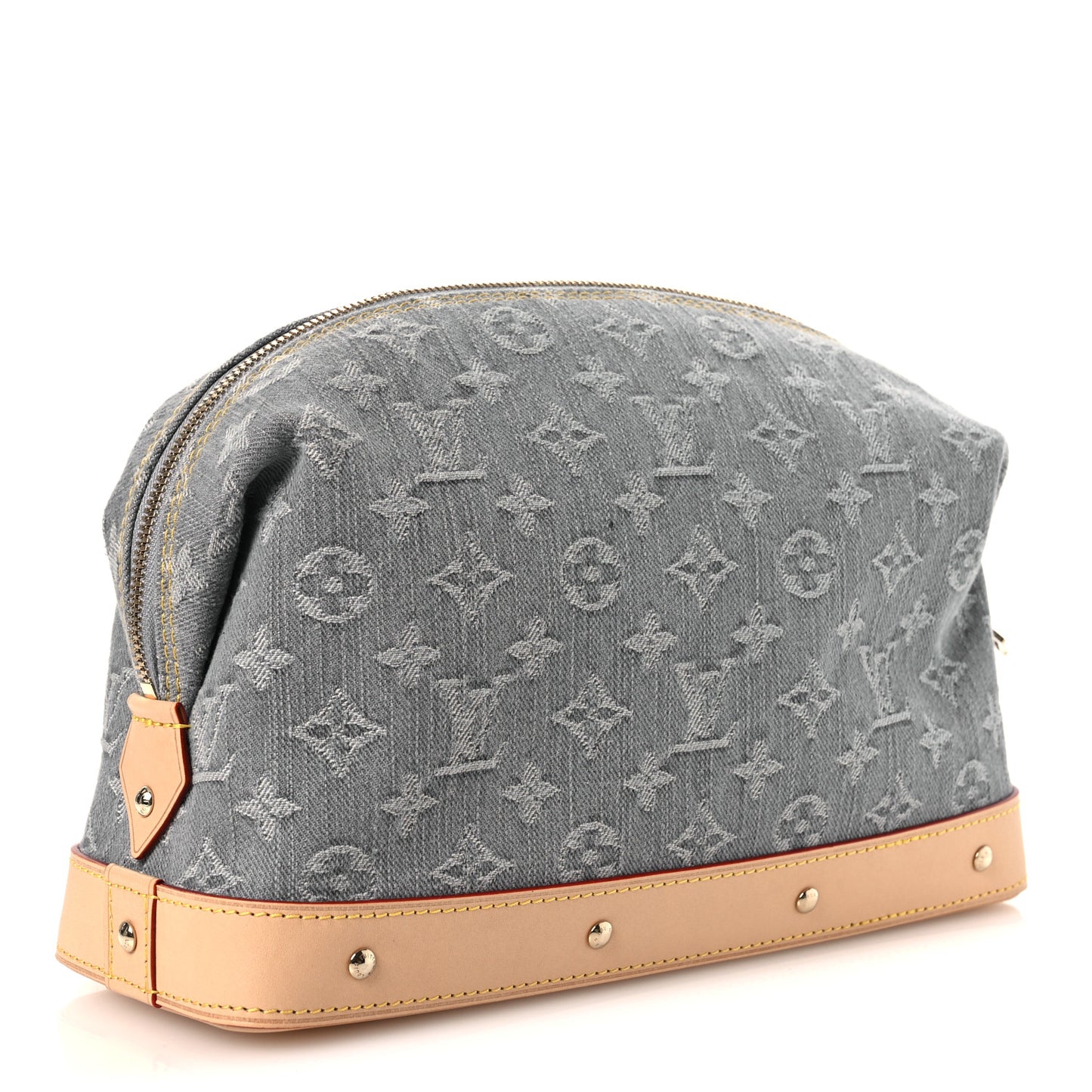 Monogram Denim Cosmetic Pouch GM Cloudy Cloudy Grey
