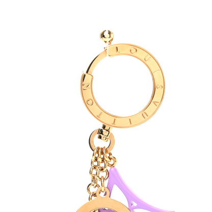 Louis Vuitton Brass Enamel Cosmic Blossom Bag Charm Violet 3 of 3