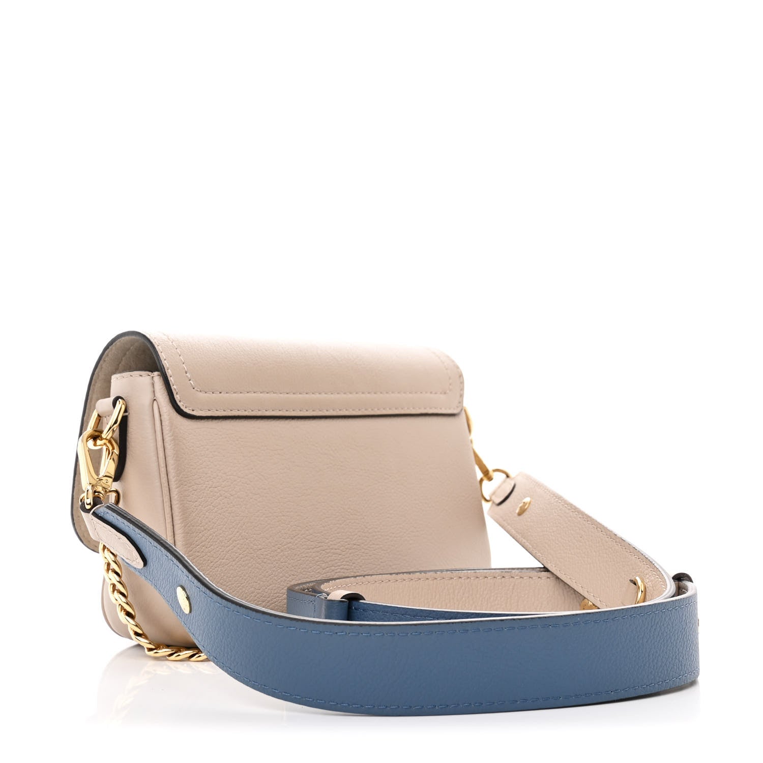 Louis Vuitton Grained Calfskin Lockme Tender Greige 3 of 9