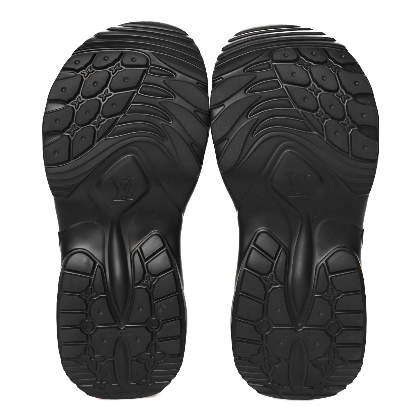 Rubber Embossed Monogram Pool 55 Flat Comfort Mule 37 Black