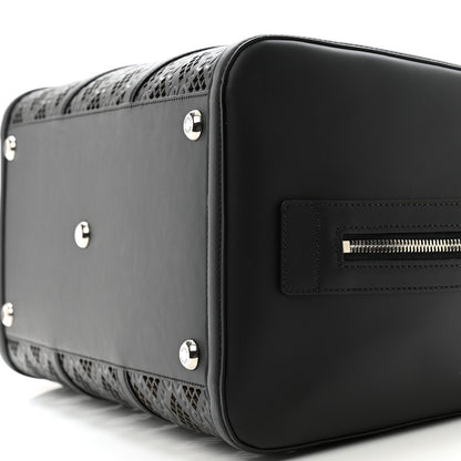 Gucci Calfskin GG Monogram Diamond Cut Duffle Bag Black 8 of 9