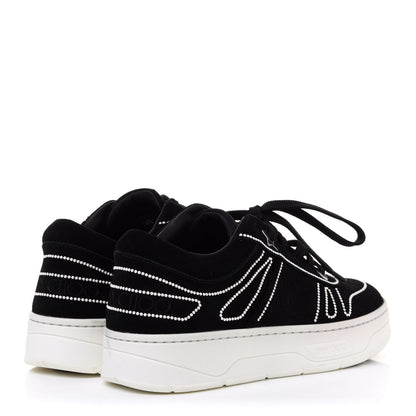 Jimmy Choo Suede Pearl Embellished Hawaii Low-Top Sneakers 36.5 Black 4 of 11