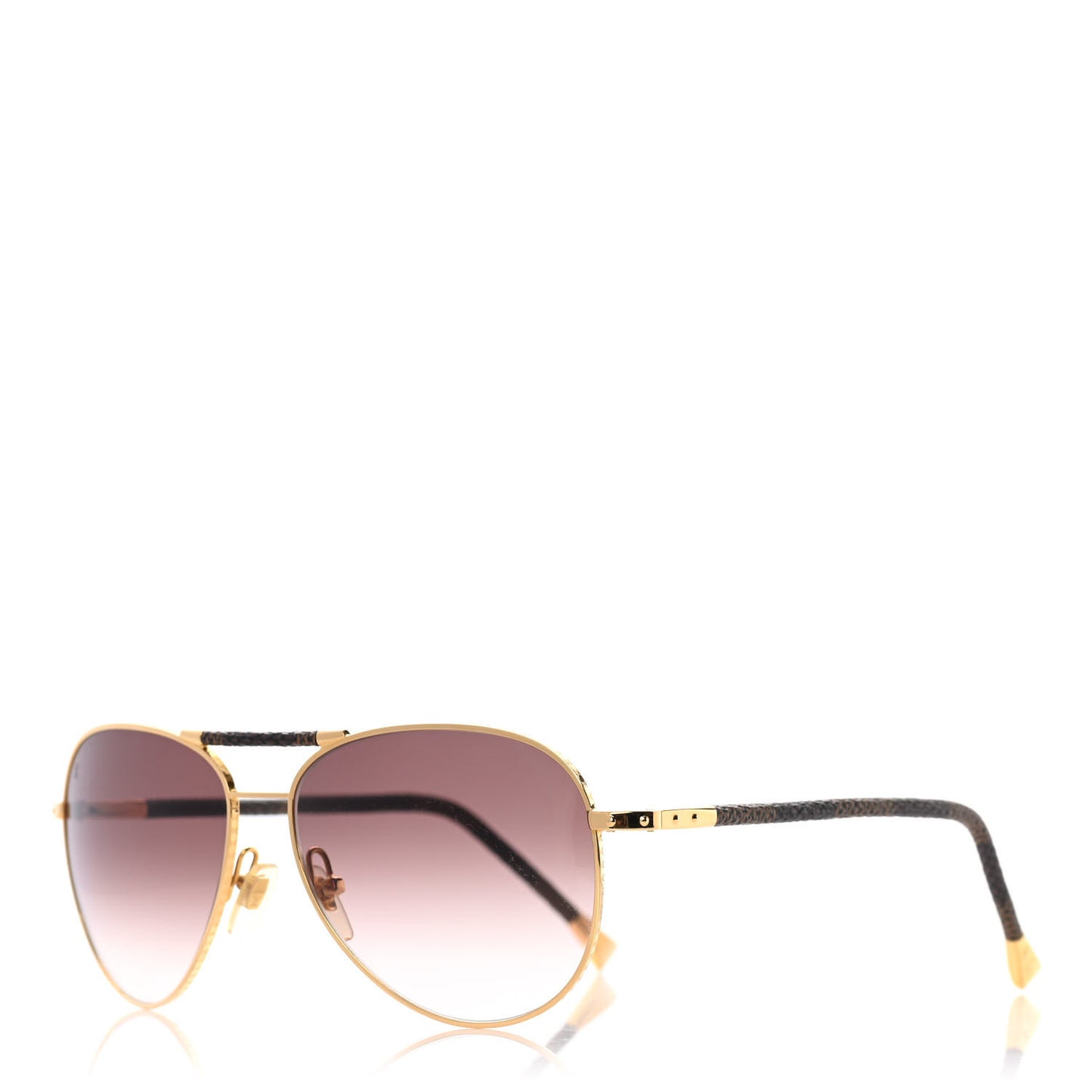 Damier Ebene Conspiration Pilote Aviator Sunglasses Z0202U Gold