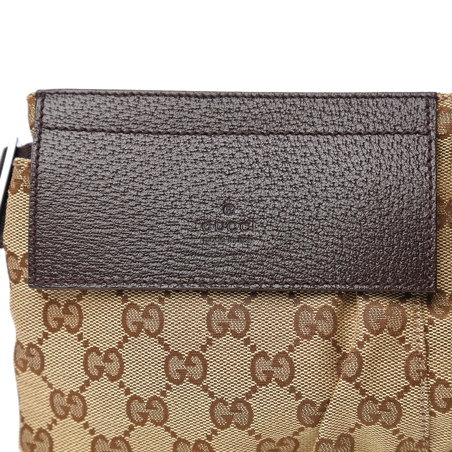 Monogram Web Belt Bag Dark Brown