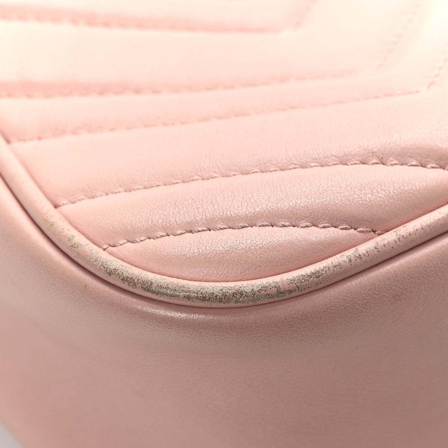 Calfskin Matelasse Small GG Marmont Chain Shoulder Bag Perfect Pink