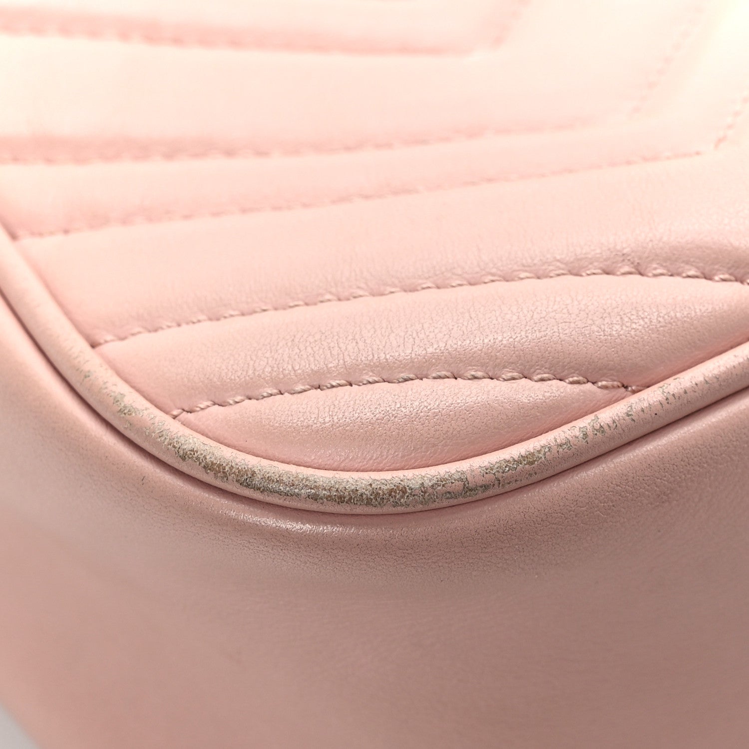 Gucci Calfskin Matelasse Small GG Marmont Chain Shoulder Bag Perfect Pink 9 of 14