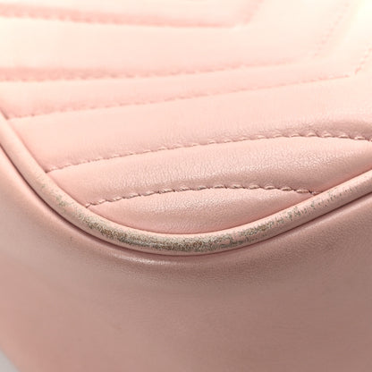Gucci Calfskin Matelasse Small GG Marmont Chain Shoulder Bag Perfect Pink 9 of 14