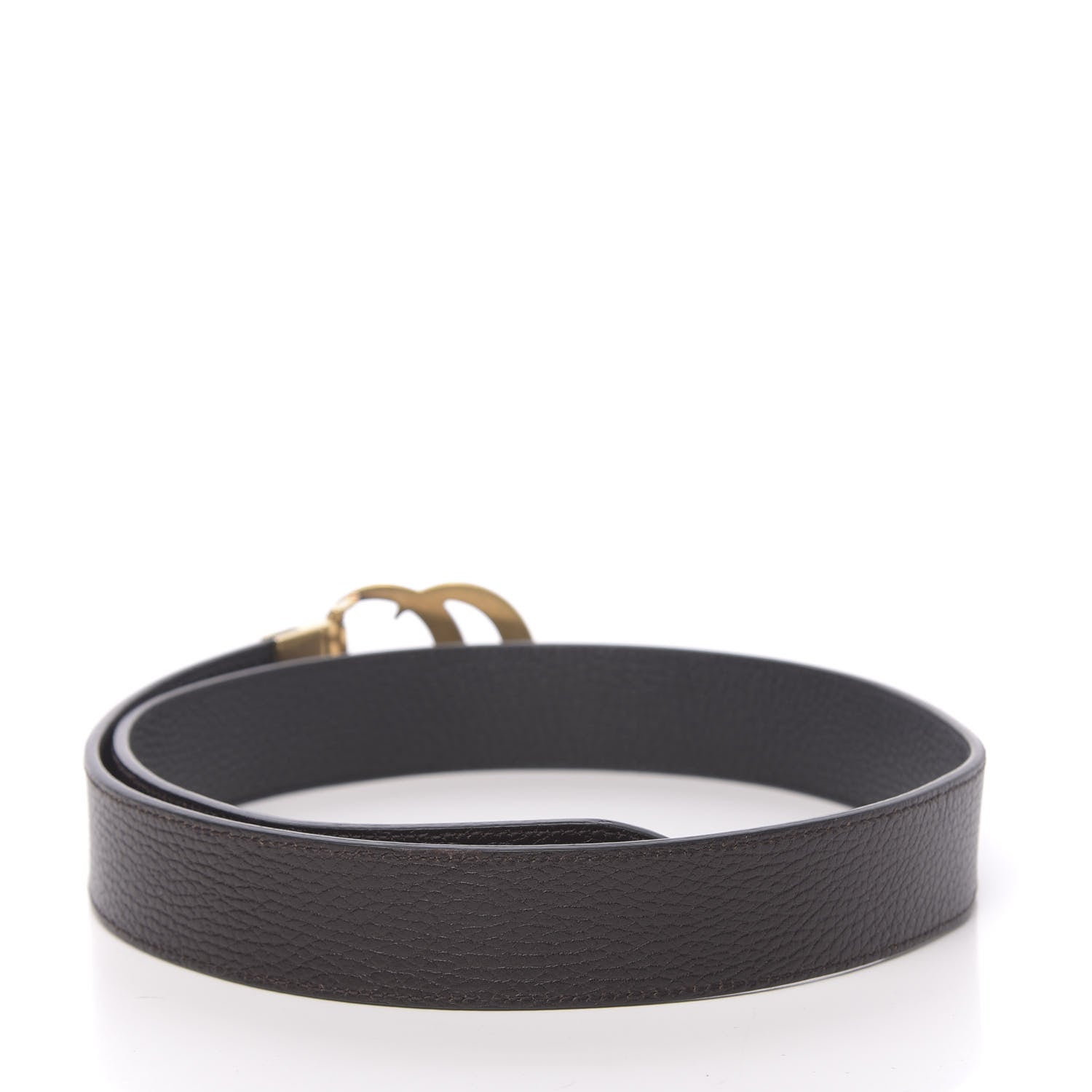 Gucci Calfskin Double G Reversible 37mm Belt 90 36 Black Cocoa 2 of 7