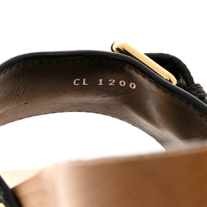 Louis Vuitton Calfskin Monogram Cottage Mules 38 Black 6 of 10
