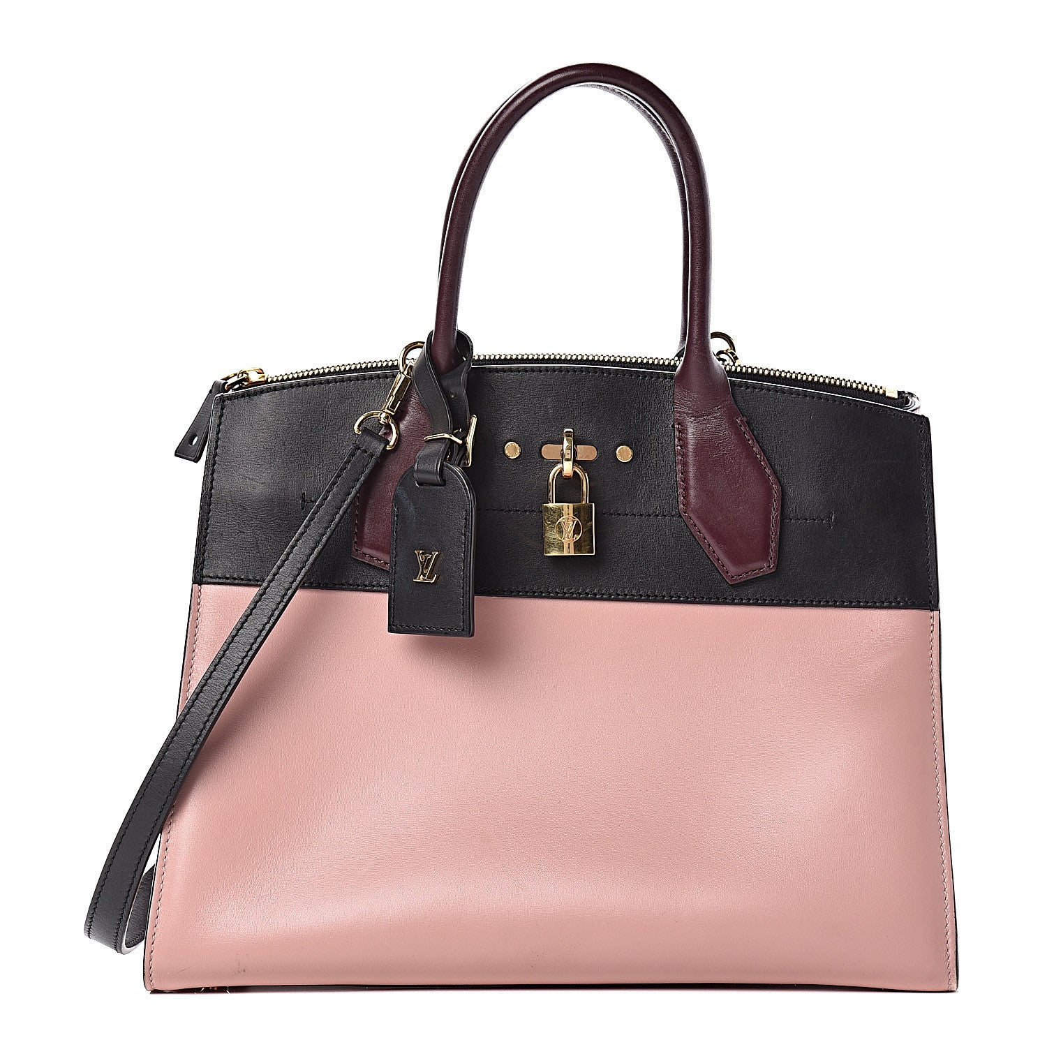 Louis Vuitton Calfskin City Steamer MM Magnolia Black 1 of 32