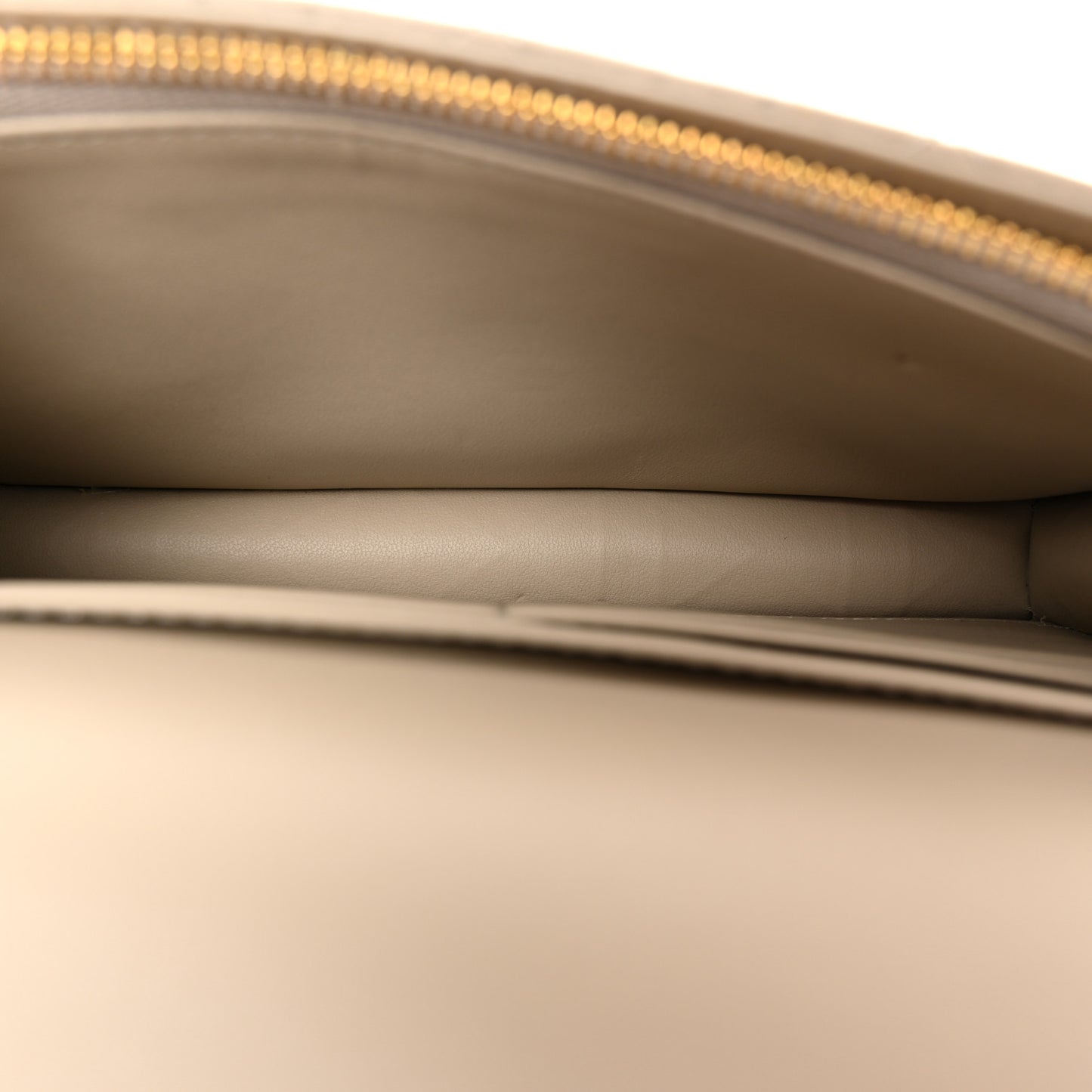 Supple Calfskin Caro Pouch with Chain Sand