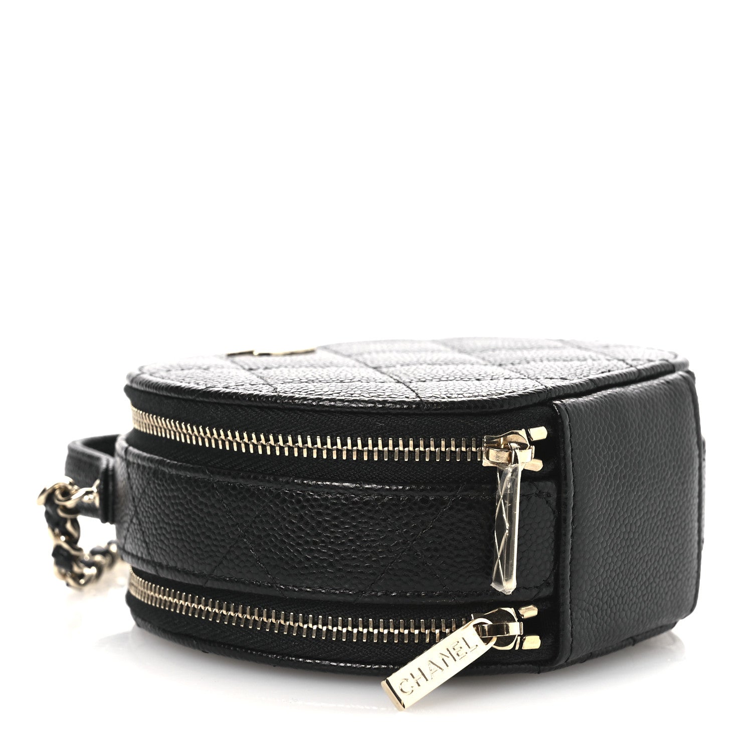 Chanel Caviar Quilted Round Handle With Care Vanity With Chain Black 4 of 12