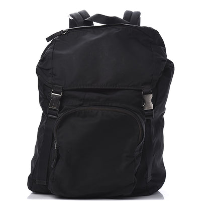 Prada Tessuto Nylon Montagna Double Buckle Backpack Black 1 of 15