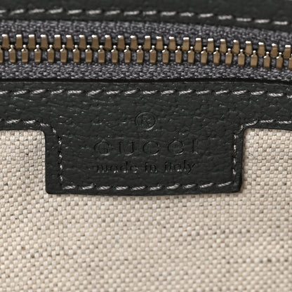 Gucci GG Supreme Monogram Textured Dollar Calfskin Medium Savoy Duffle Bag Grey Black Graphite Grey 6 of 8