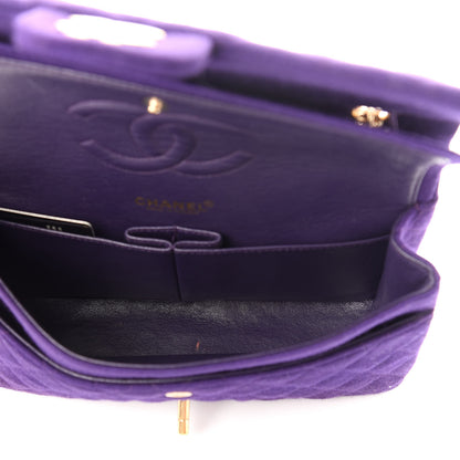 Chanel Jersey Quilted Medium Double Flap Bijoux Chain Purple 5 of 9