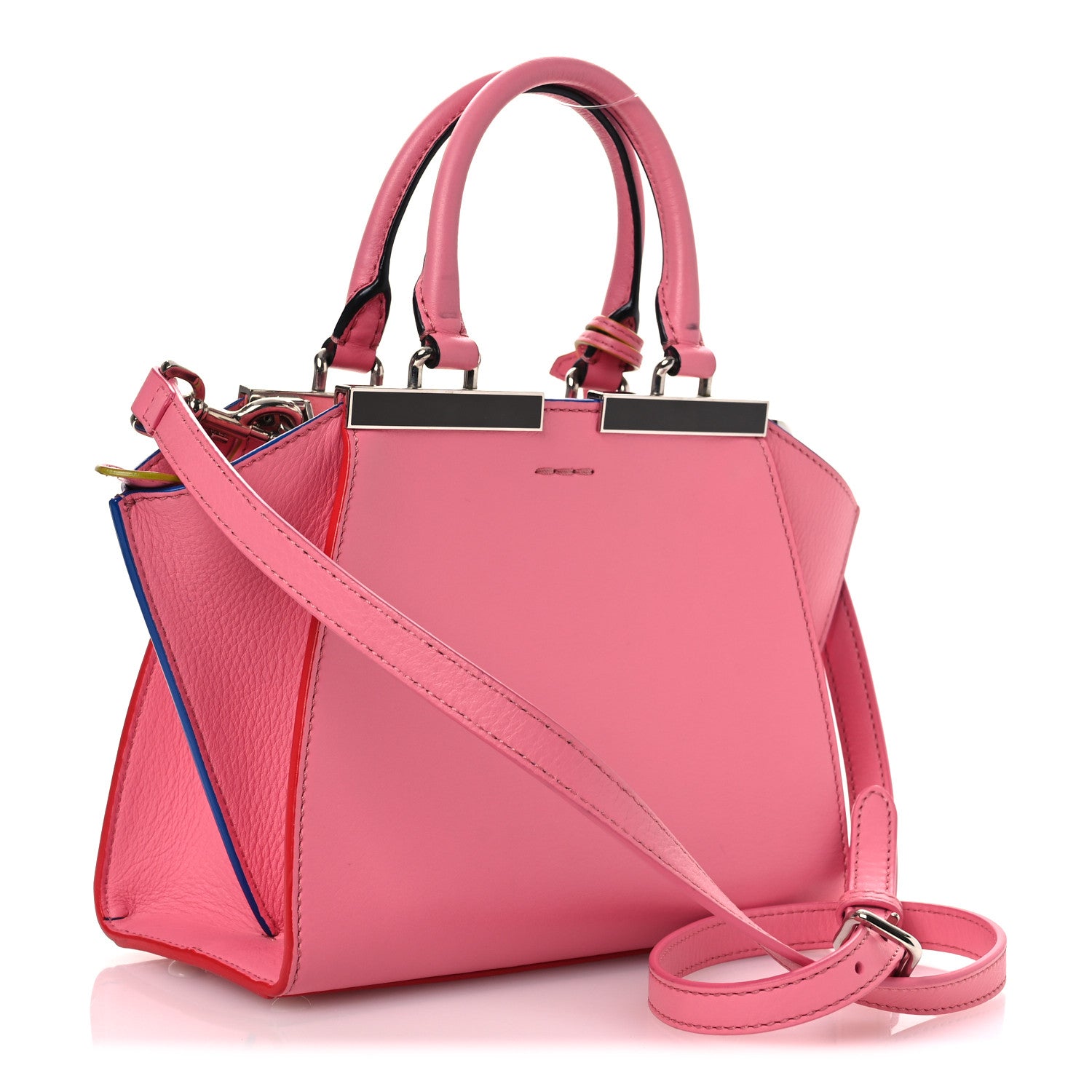 Fendi Vitello Dolce Mini 3jours Tote Pink 3 of 13