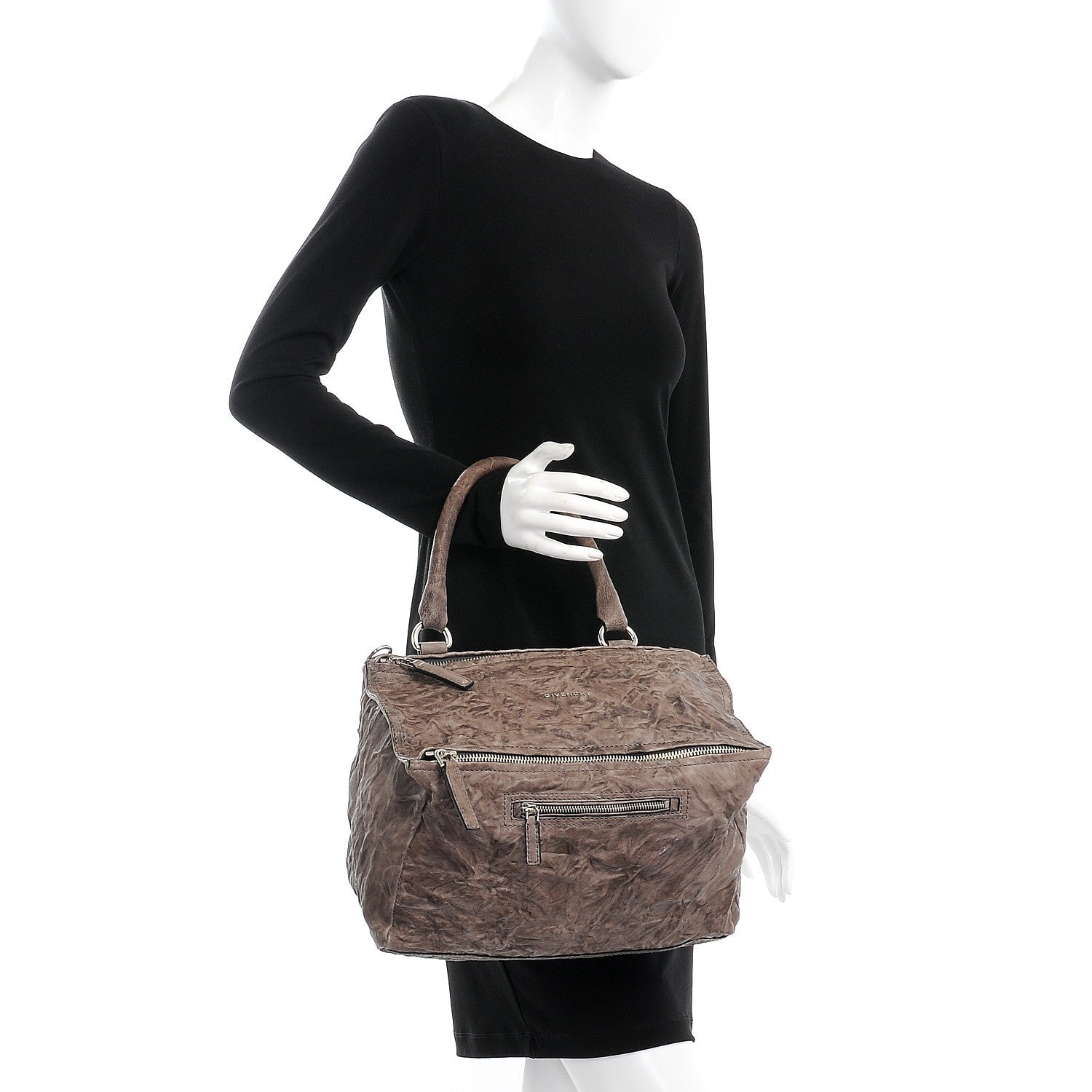 Givenchy Tumbled Sheepskin Medium Pandora Charcoal 3 of 8