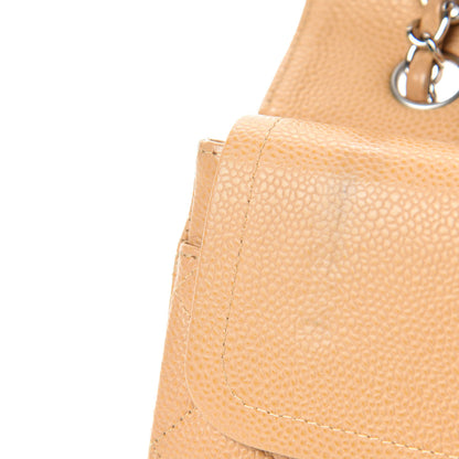 Chanel Caviar Quilted Medium Double Flap Beige 8 of 18