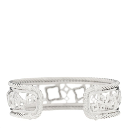 David Yurman Sterling Silver Diamond Quatrefoil Cuff Bracelet 2 of 3