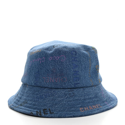 Chanel Denim Mood Cloche Bucket Hat M Blue 3 of 8
