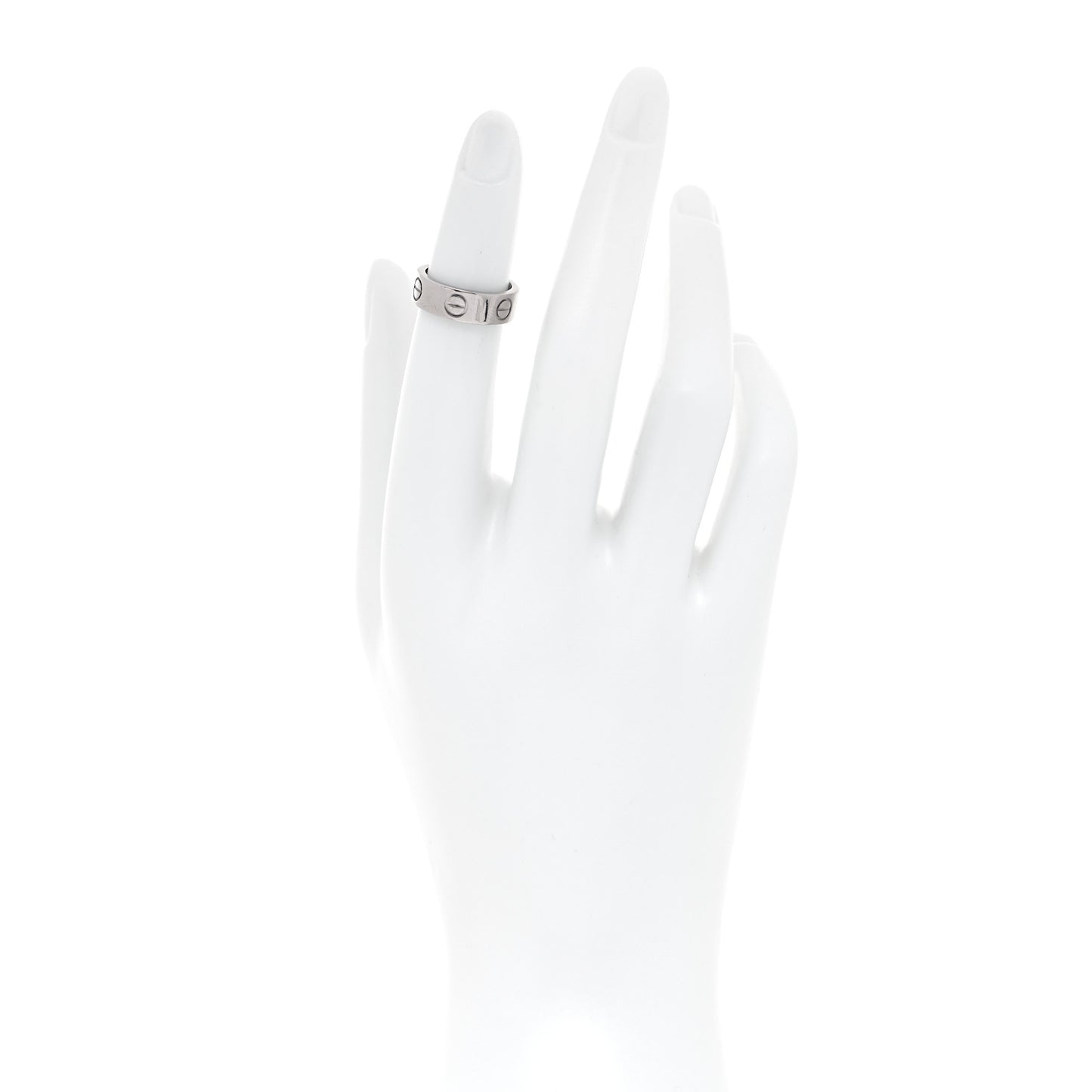 18K White Gold 5.5mm LOVE Ring 46 3.75