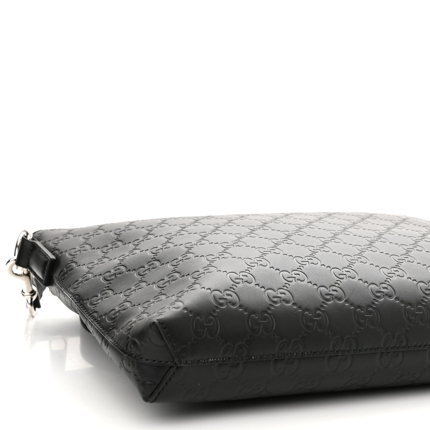 Guccissima Medium Flat Messenger Bag Black