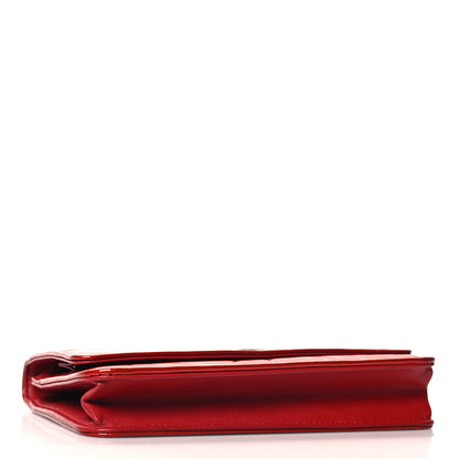 Chanel Patent Camellia Embossed Wallet On Chain WOC Red 4 of 11
