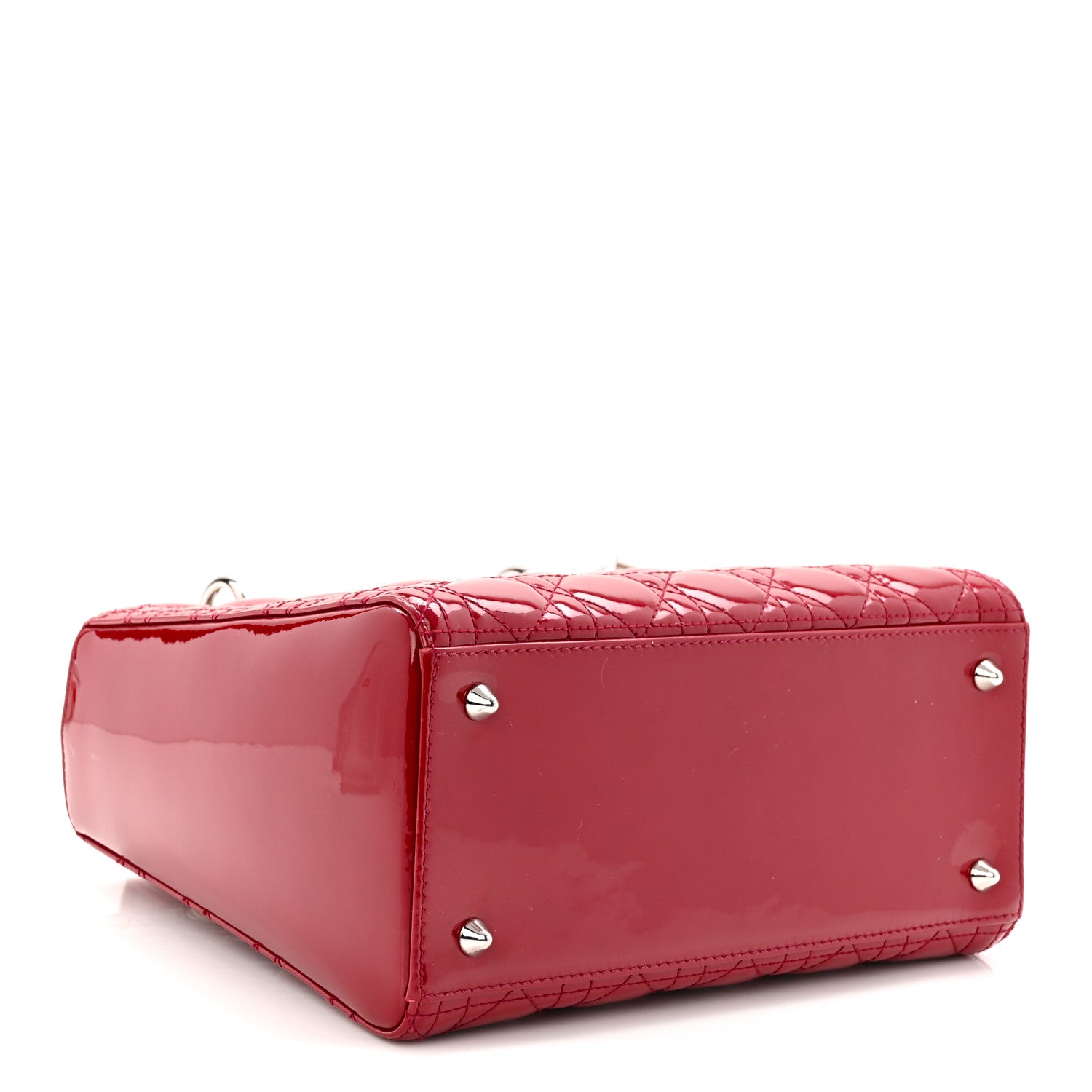 Christian Dior Patent Cannage Medium Lady Dior Red 4 of 10