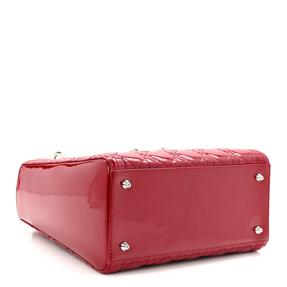 Christian Dior Patent Cannage Medium Lady Dior Red 4 of 10