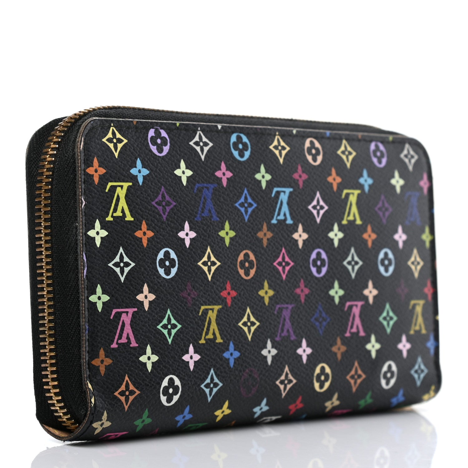 Louis Vuitton Monogram Multicolor Zippy Wallet Black 3 of 6
