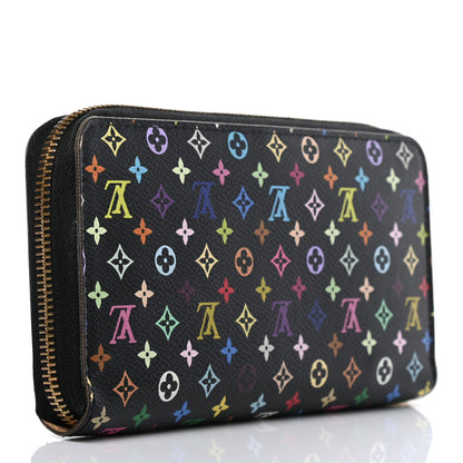 Louis Vuitton Monogram Multicolor Zippy Wallet Black 3 of 6