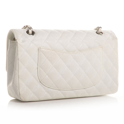 Chanel Caviar Quilted Medium Double Flap White 3 of 8