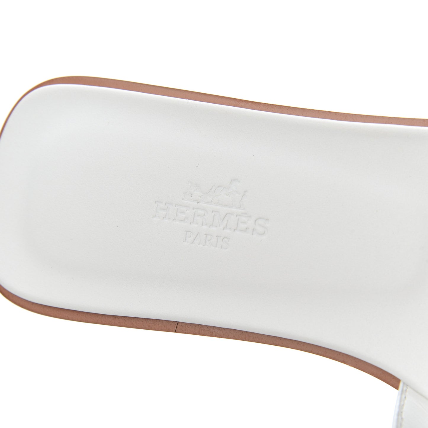Box Calfskin Oran Sandals 37 White