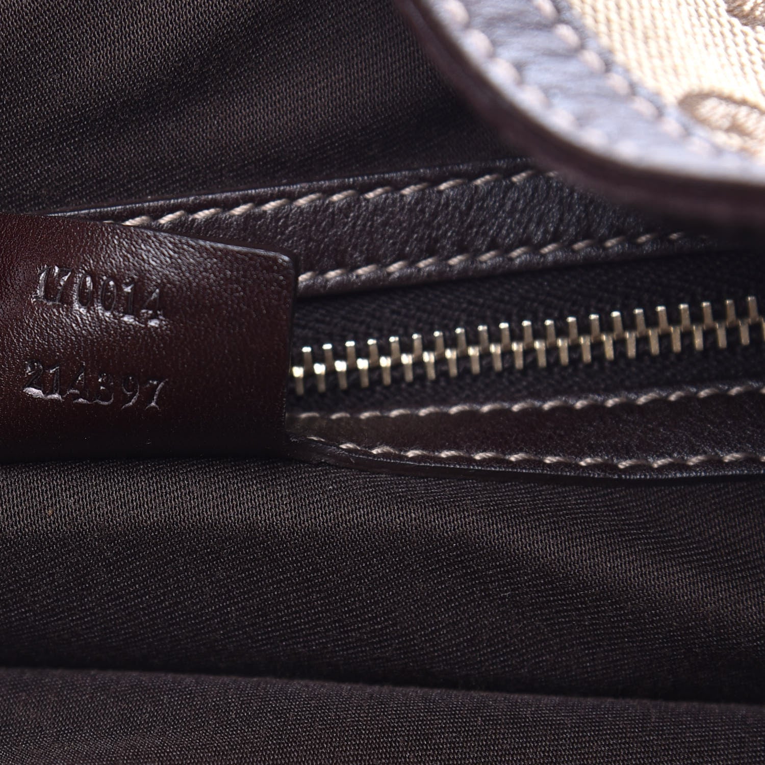 Gucci Monogram Large Wave Hobo Dark Brown 7 of 10