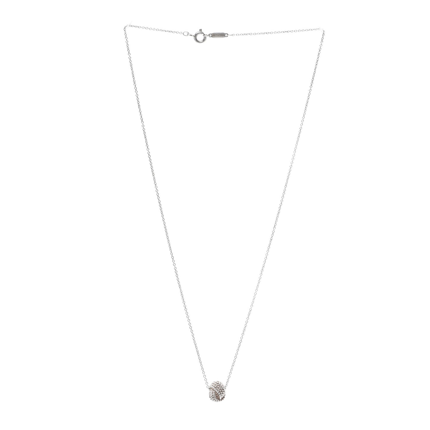 Sterling Silver Twist Knot Pendant Necklace