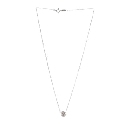 Tiffany Sterling Silver Twist Knot Pendant Necklace 3 of 5