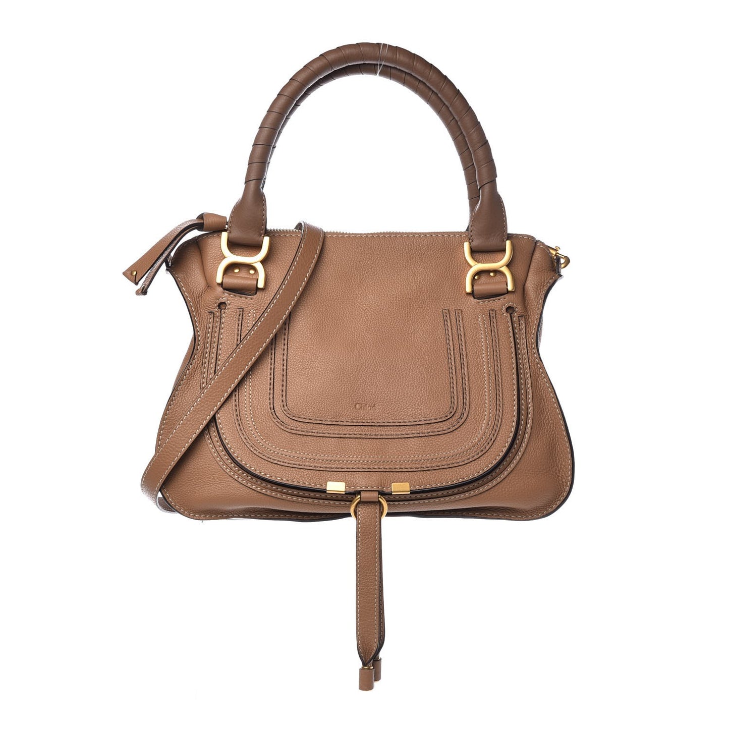 Calfskin Medium Marcie Satchel Nut