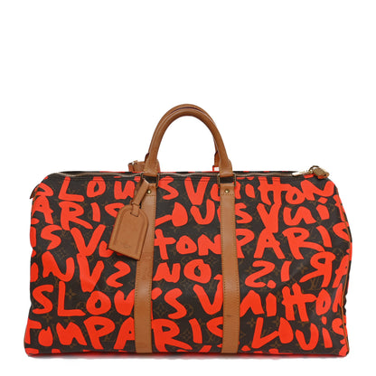 Louis Vuitton Monogram Graffiti Keepall 50 Orange 1 of 11