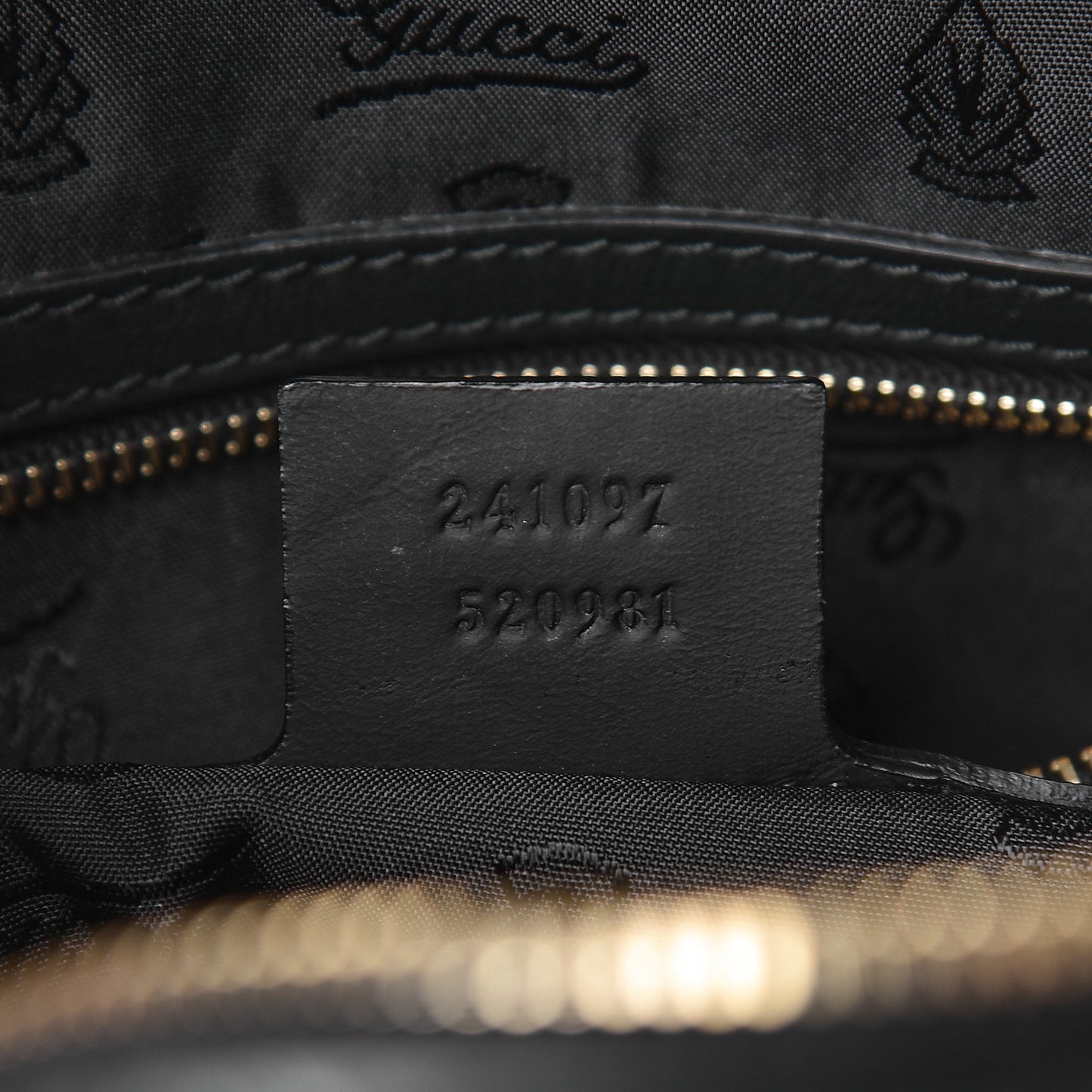 Guccissima Medium Techno Tag Boston Black