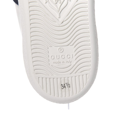 Gucci Calfskin Ayers Crystal Web Kingsnake Embroidered Womens Ace Sneakers 34.5 Green Red 9 of 10