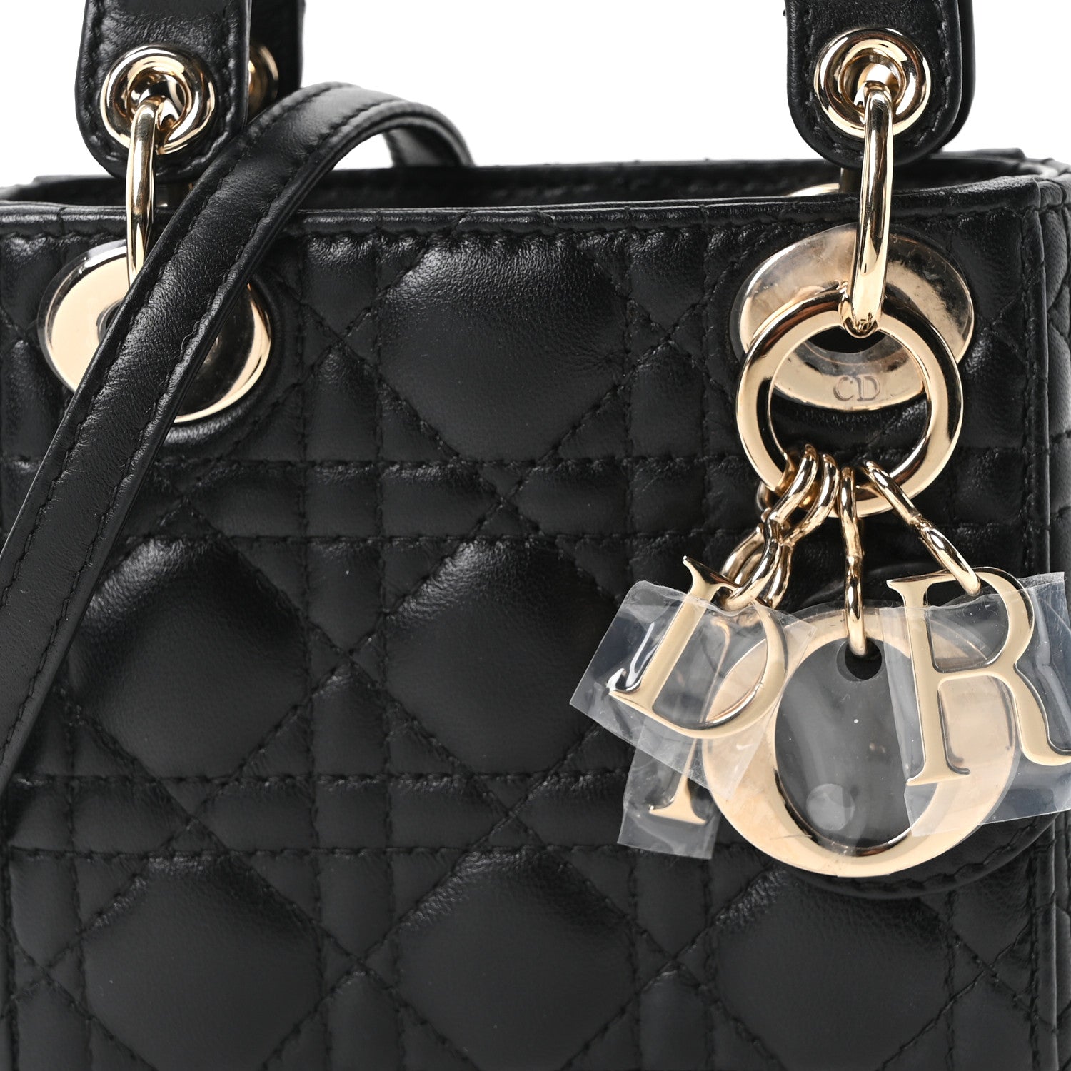 Christian Dior Lambskin Cannage Micro Lady Dior Black 8 of 11