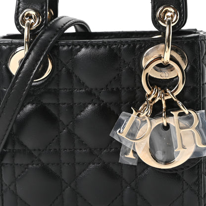 Christian Dior Lambskin Cannage Micro Lady Dior Black 8 of 11