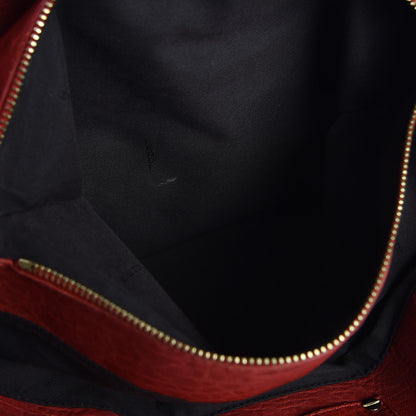 Fendi Crinkled Lambskin Mia Tote Red 9 of 12