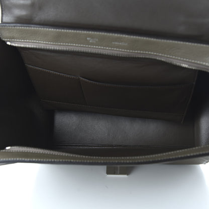 Celine Drummed Calfskin Suede Medium Trapeze Souris 6 of 10